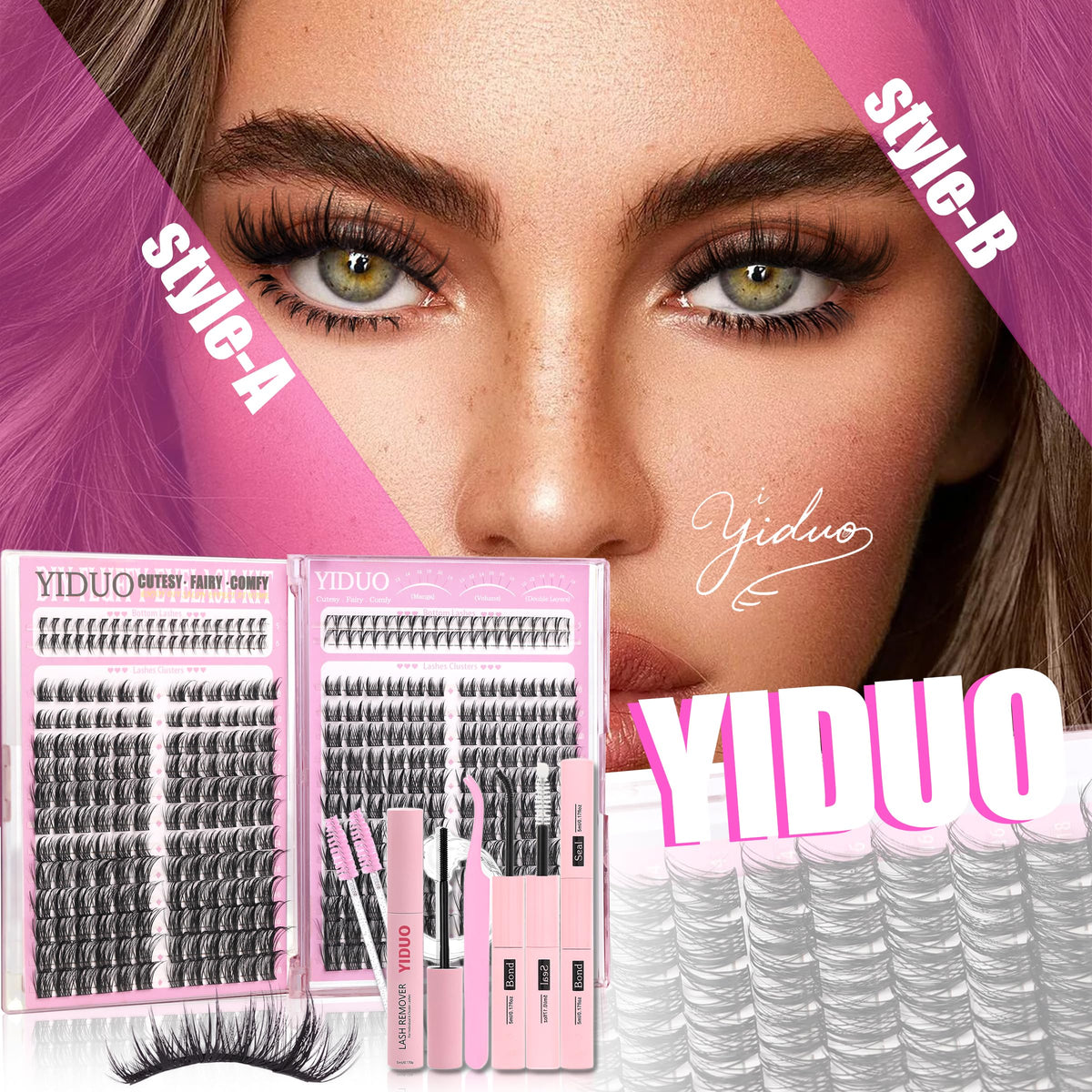 YIDUO Lash Clusters Kit packaging