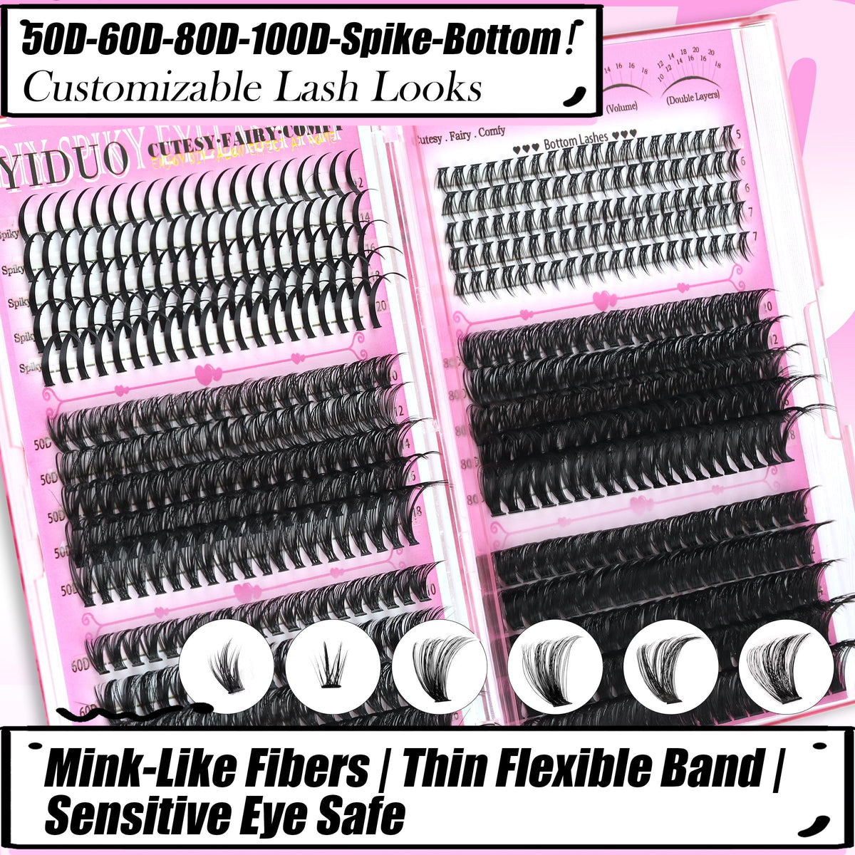 YIDUO Lash Clusters Kit packaging front view