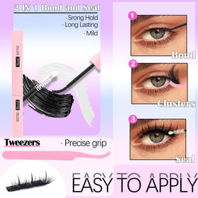 YIDUO lash clusters kit with application tools laid out