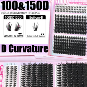 YIDUO lash clusters with included lash brushes and remover