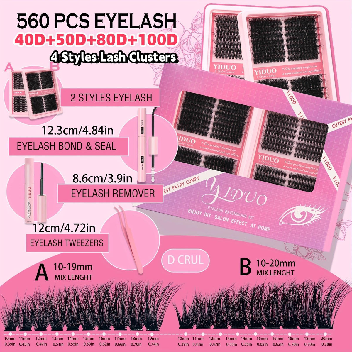 YIDUO Lash Makeup Remover bottle