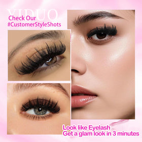 YIDUO Lashes Clusters 280Pcs close-up of spiky lashes
