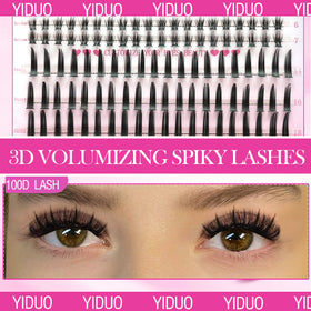 YIDUO Lashes Clusters 280Pcs displayed with beauty products