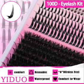 YIDUO Lashes Clusters 280Pcs with application tools