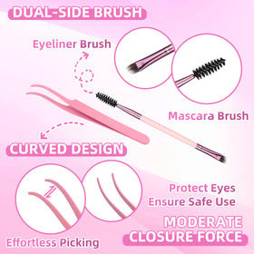 YIDUO Volume Lash Clusters applied on model's eyes