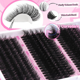 YIDUO Volume Lash Clusters Kit contents including lashes and tools