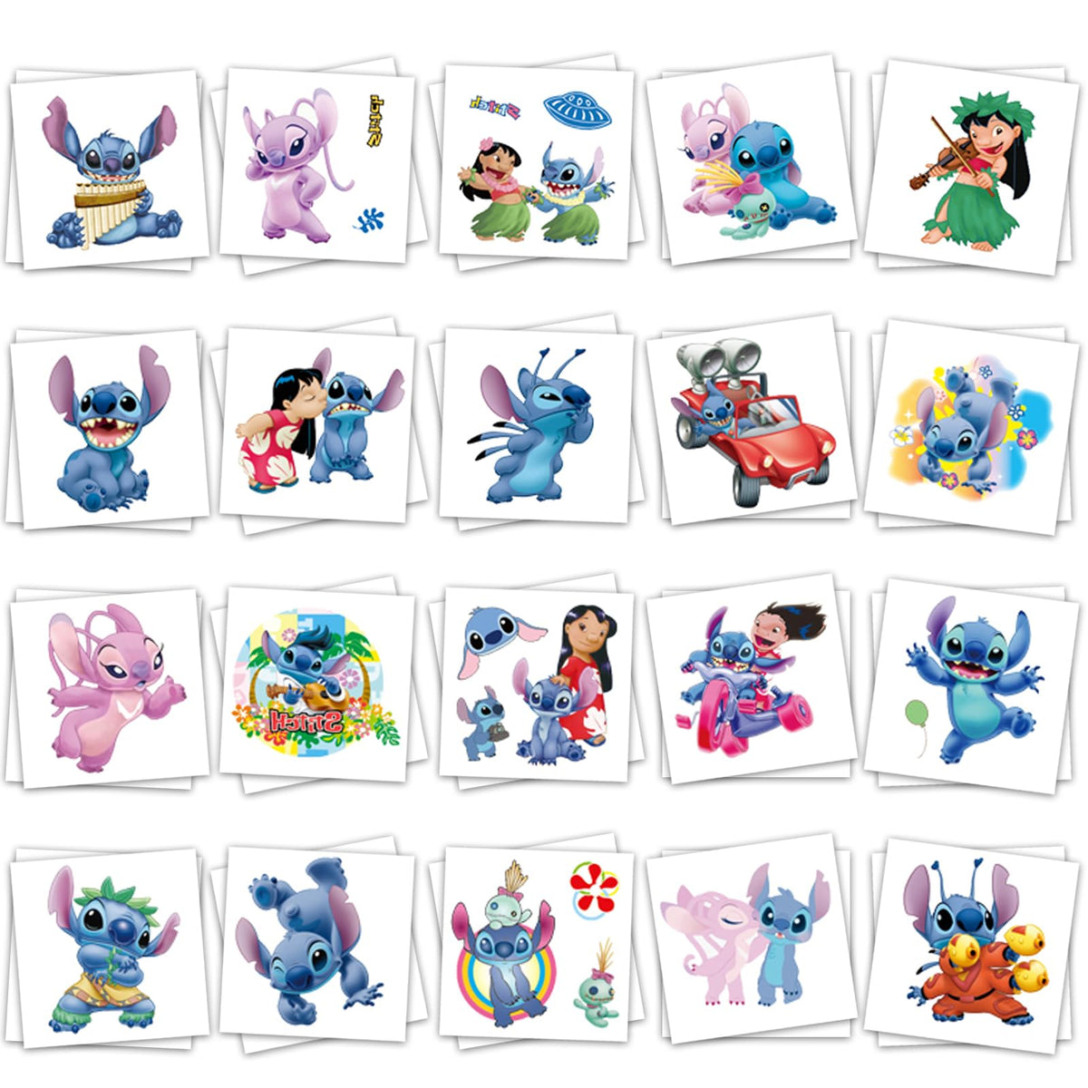 YINFENGKANHAI 40 sheets cartoon temporary tattoos front view