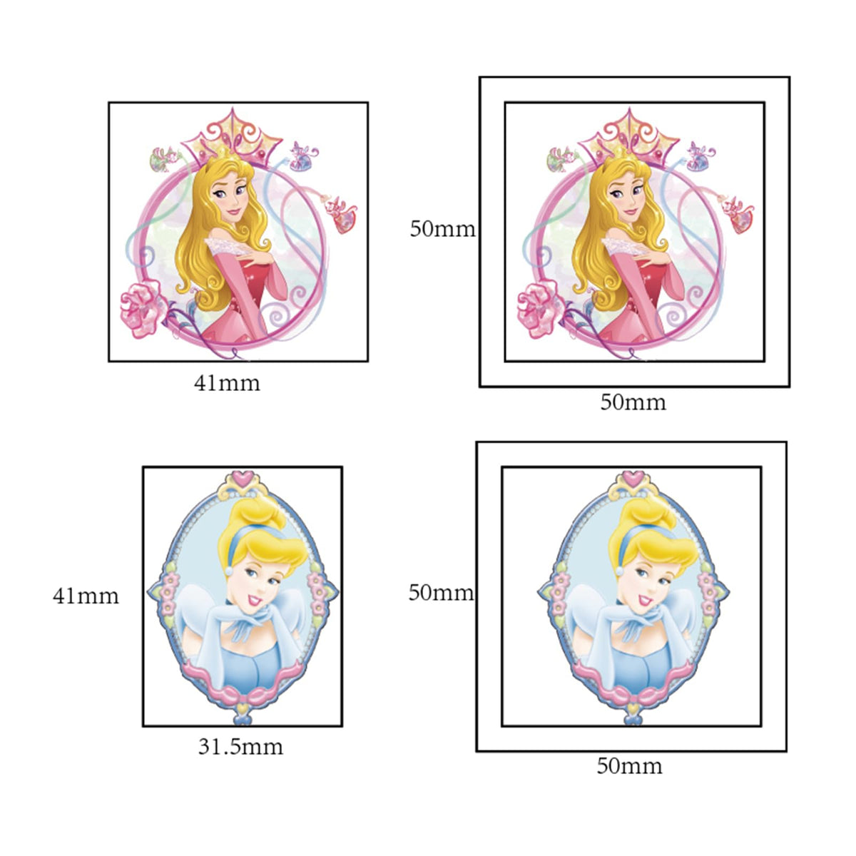 YINFENGKANHAI Cartoon Princess temporary tattoos in use on skin