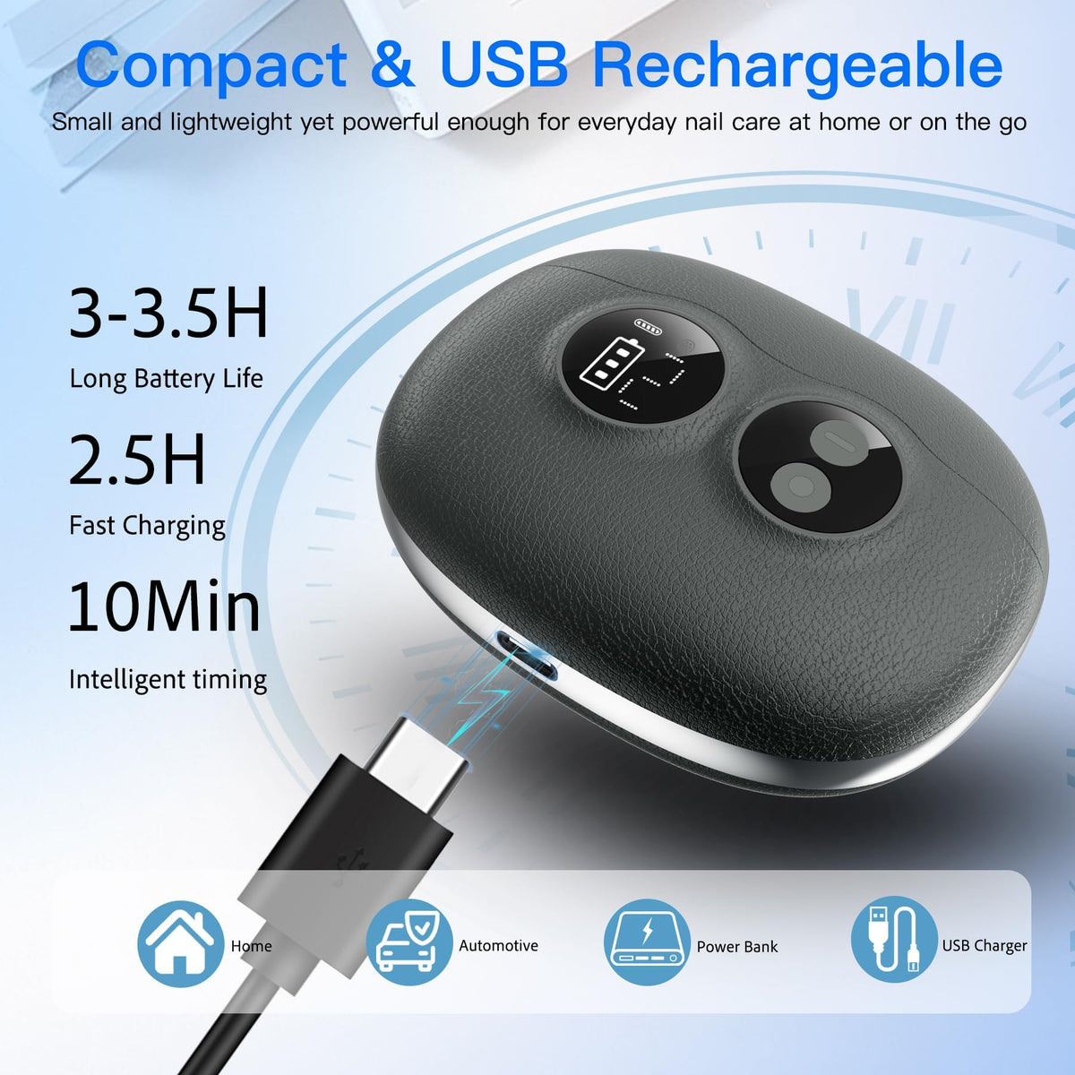 Yionkin Electric Nail Clipper in lifestyle setting