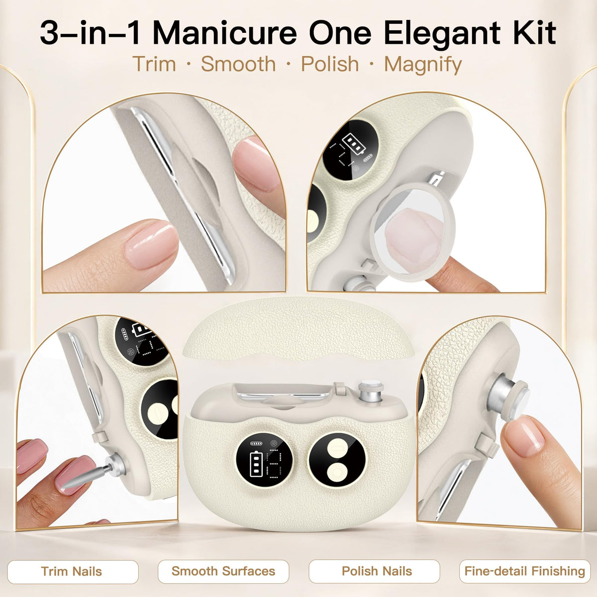 Yionkin Electric Nail Clipper with debris storage compartment