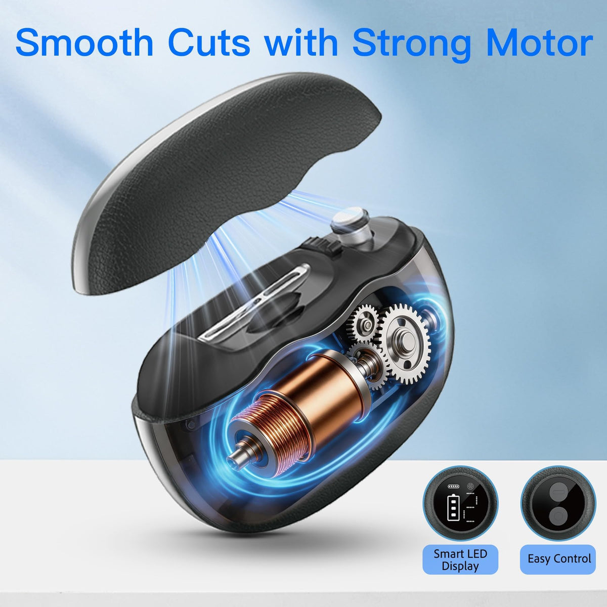 Yionkin Electric Nail Clipper with dual polishing modes