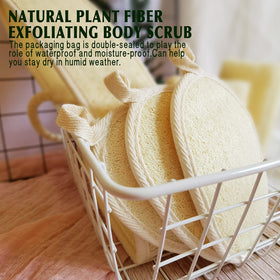 YIQINGJIE Natural Loofah Exfoliating Body Scrubber packaging