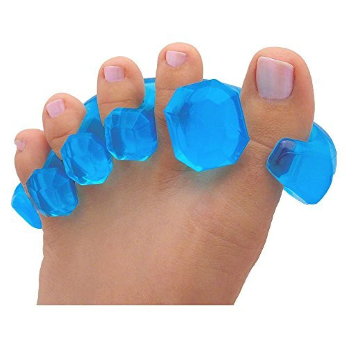 Yoga Toes GEMS gel toe separator in Sapphire Blue front view