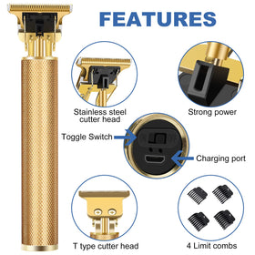 YOGINGO Beard Trimmer side view showing USB-C port