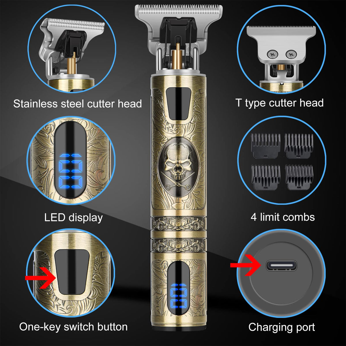 YOGINGO Hair Trimmer Type-C charging cable