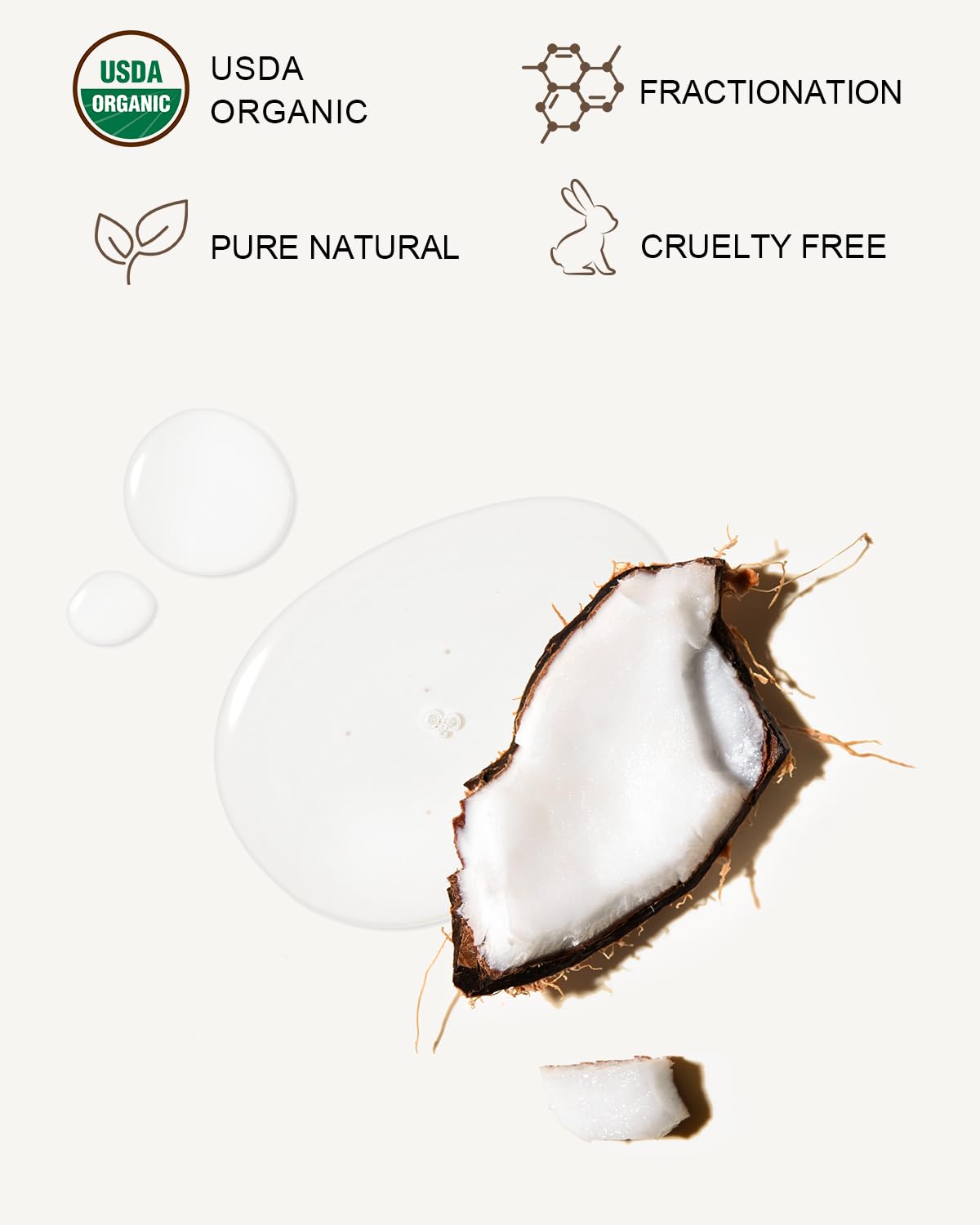 Yoken Fractionated Coconut Oil 16oz with dropper