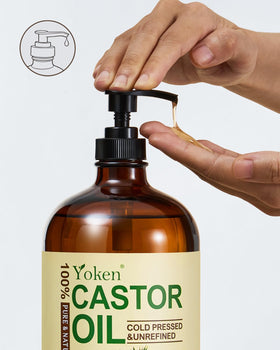 Yoken Organic Castor Oil 32oz with label details