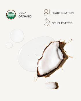 Yoken Organic Fractionated Coconut Oil 128oz bottle side view