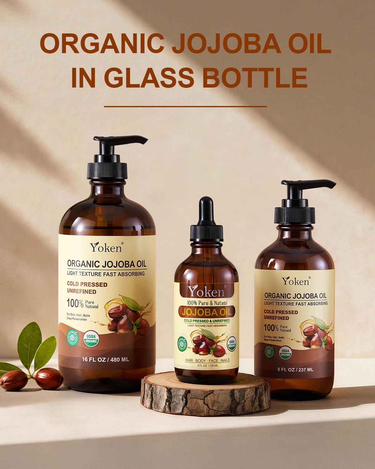 Yoken Organic Jojoba Oil 4oz used for DIY skincare