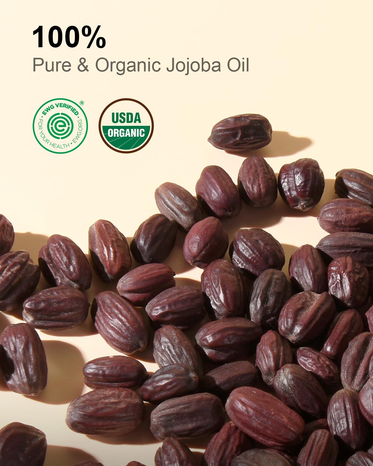 Yoken Organic Jojoba Oil 8oz bottle side view