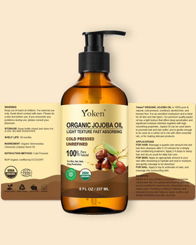 Yoken Organic Jojoba Oil packaging details