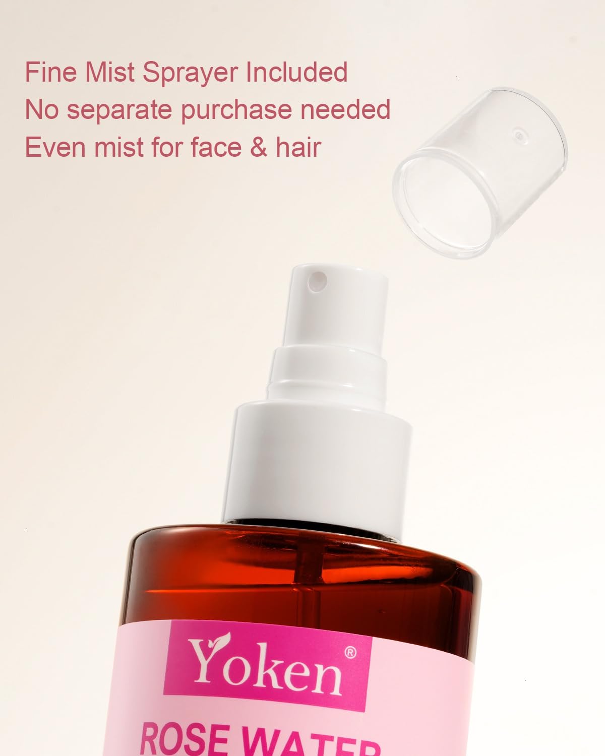 Yoken Organic Rose Water Spray 8oz lifestyle scene