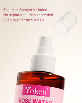Yoken Organic Rose Water Spray 8oz lifestyle scene