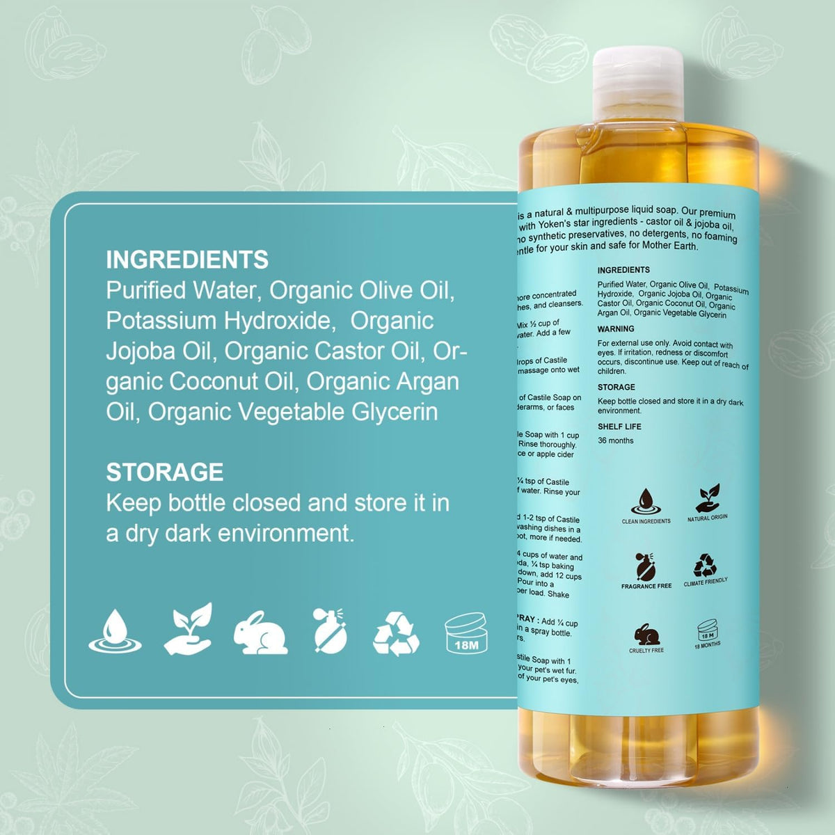Yoken Pure Castile Soap for laundry use