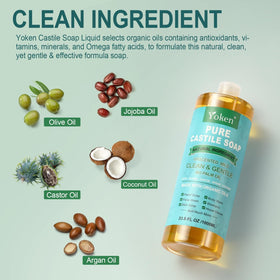 Yoken Pure Castile Soap with organic oil ingredients
