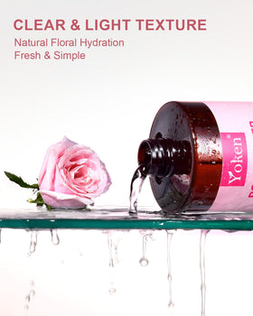 Yoken Pure Rose Water 32oz with fresh roses