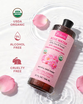 Yoken Pure Rose Water 32oz with mist spray top