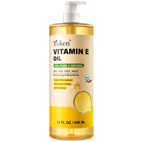 Yoken Vitamin E Oil 32 oz front view with pump