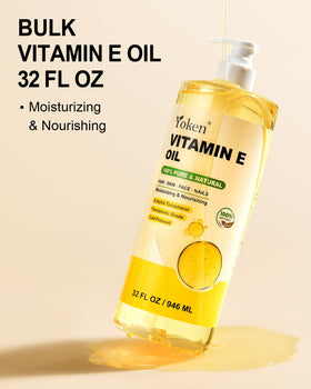 Yoken Vitamin E Oil 32 oz side view showing label
