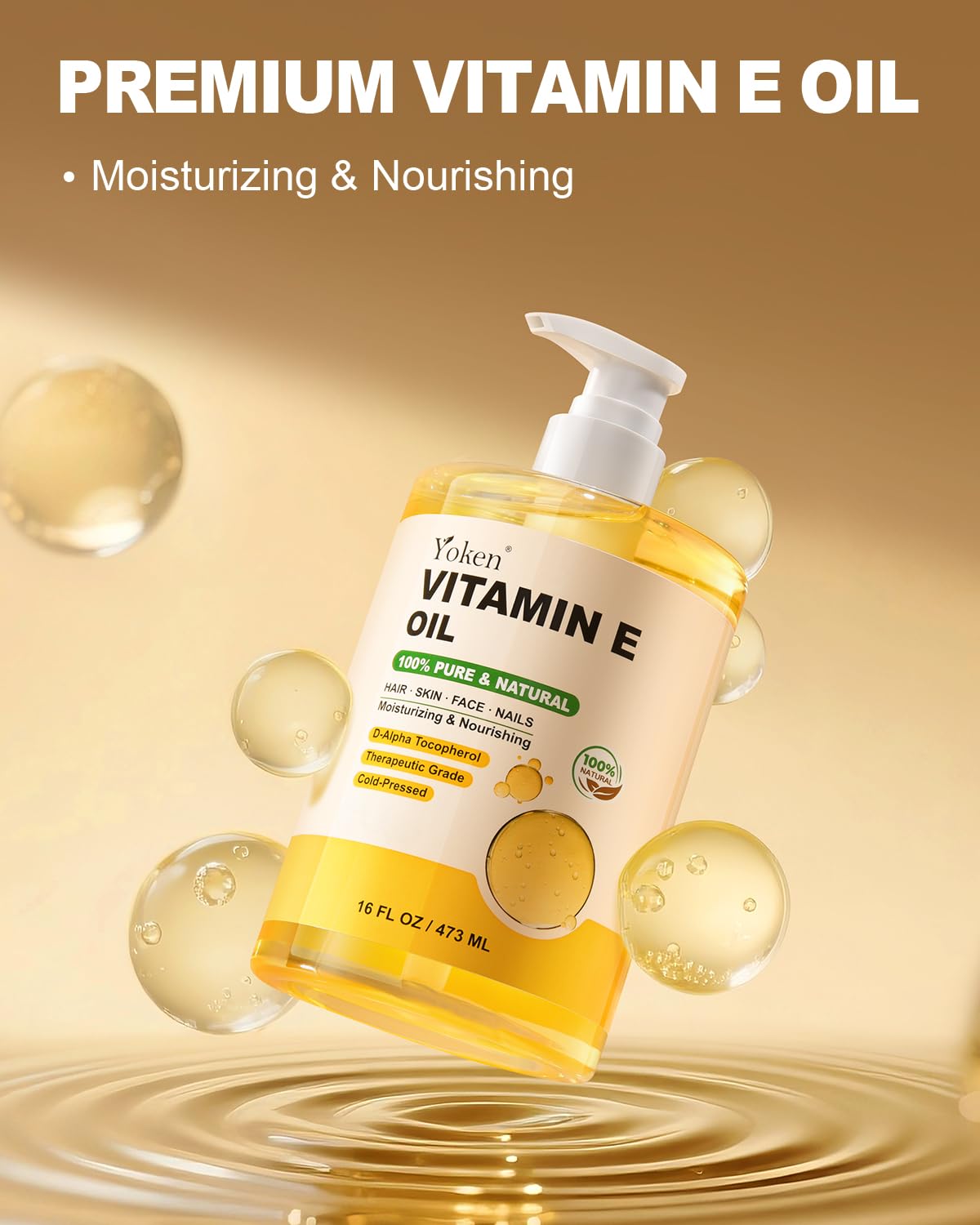 Yoken Vitamin E Oil pump design close-up