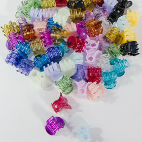 Yongdeli Mini Hair Claw Clips in use on a hairstyle