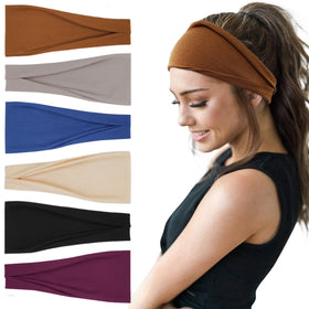 YONUF 6 Pack Headbands assortment in various colours