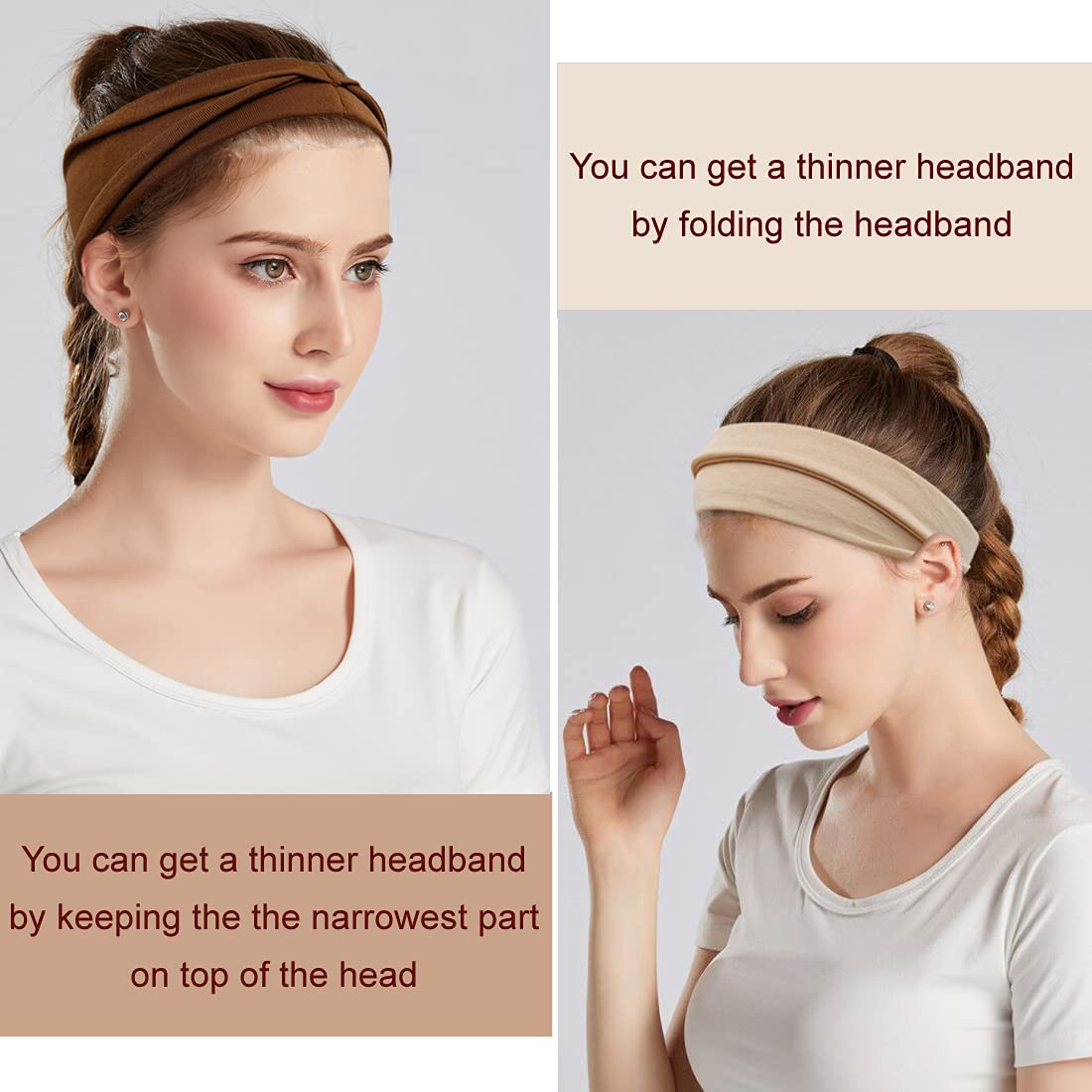 YONUF headband styled as a scrunchie