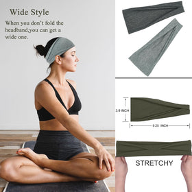 YONUF headband worn by a model during yoga