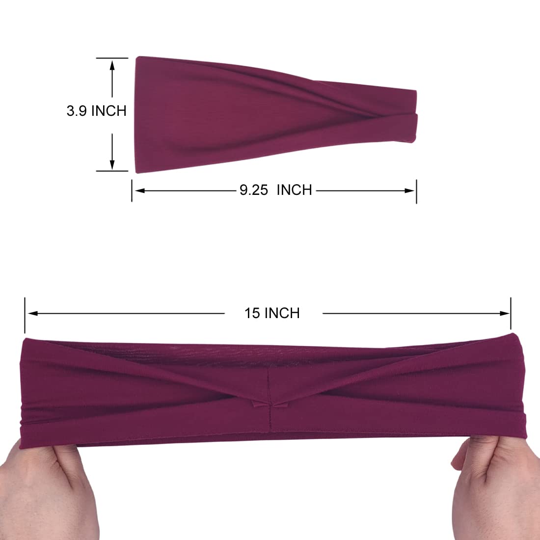 YONUF headband worn by a woman during yoga