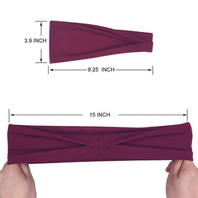 YONUF headband worn by a woman during yoga