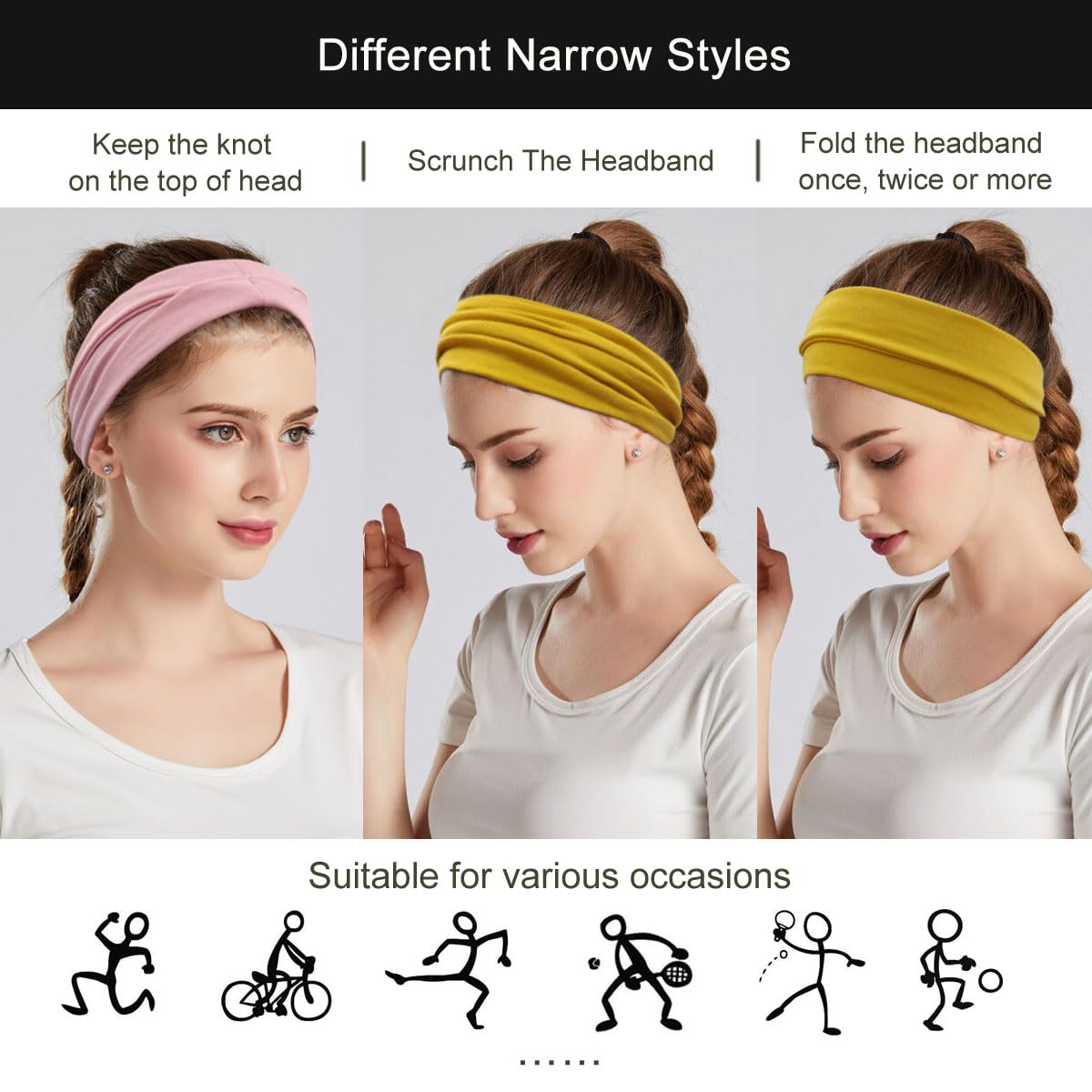 YONUF headbands displayed in a cute packaging