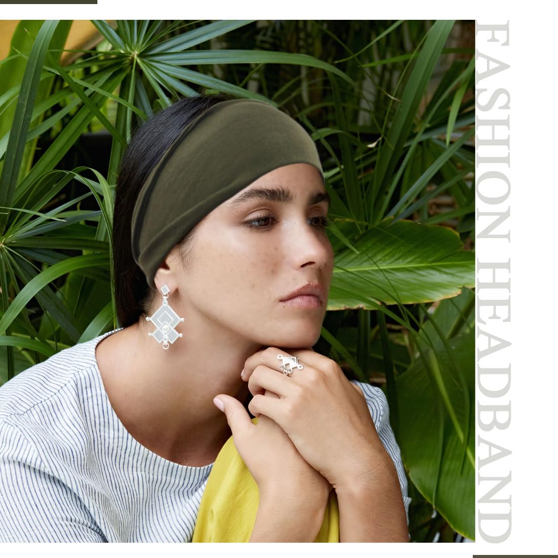 YONUF headbands in different colours laid out flat