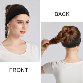 YONUF wide headbands showing adjustable design