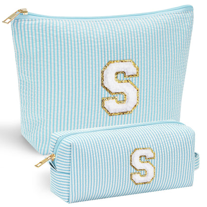 YOOLIFE Cute Makeup Bag in pink with initial letter