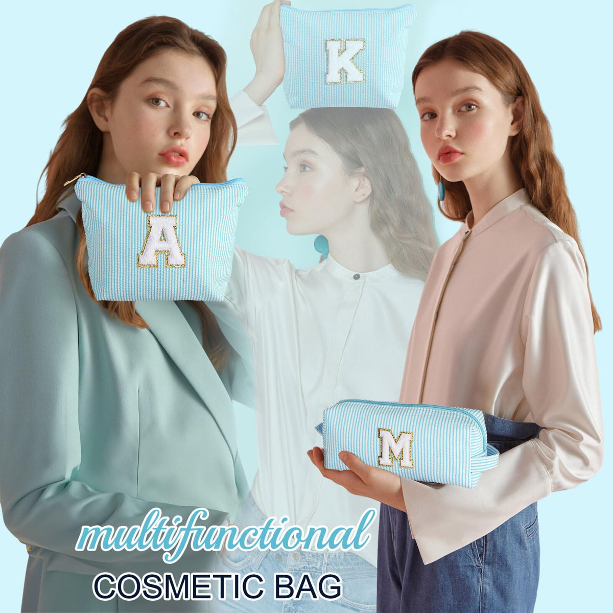 YOOLIFE Makeup Bag set showing multiple colour options