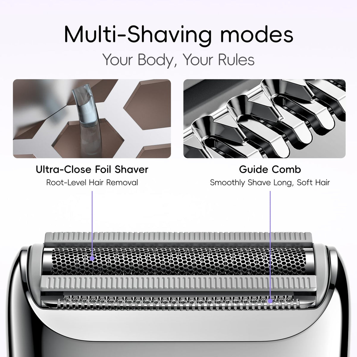 yoose Electric Razor close-up of safety mesh