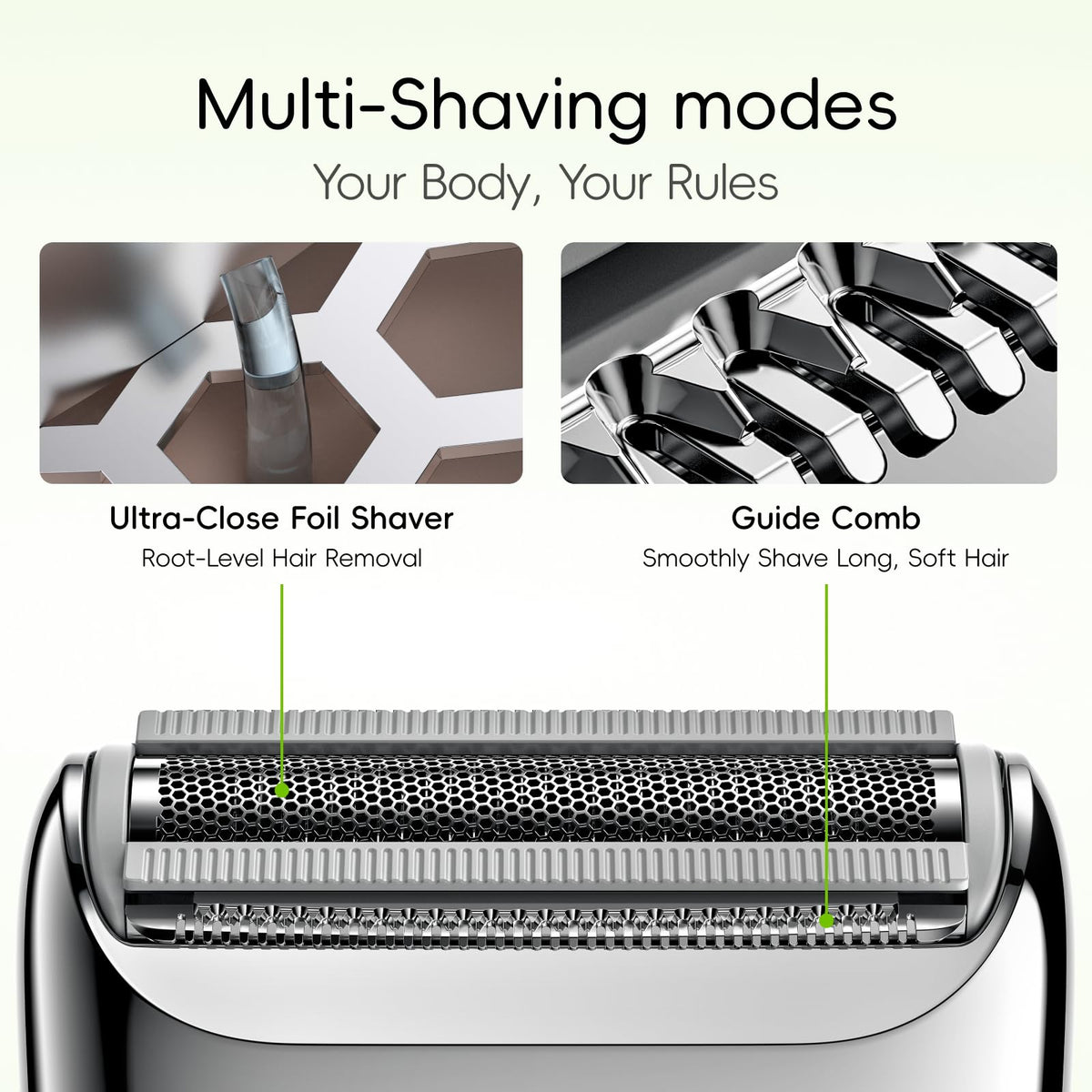 yoose Electric Razor for Women in use during shower