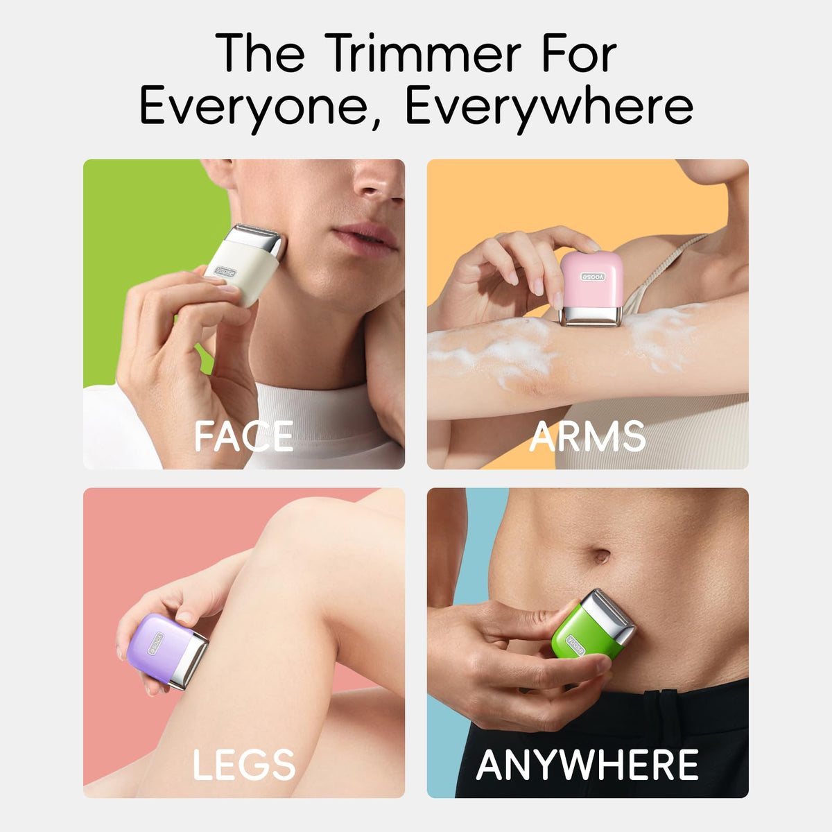 yoose Electric Razor for Women showing waterproof feature