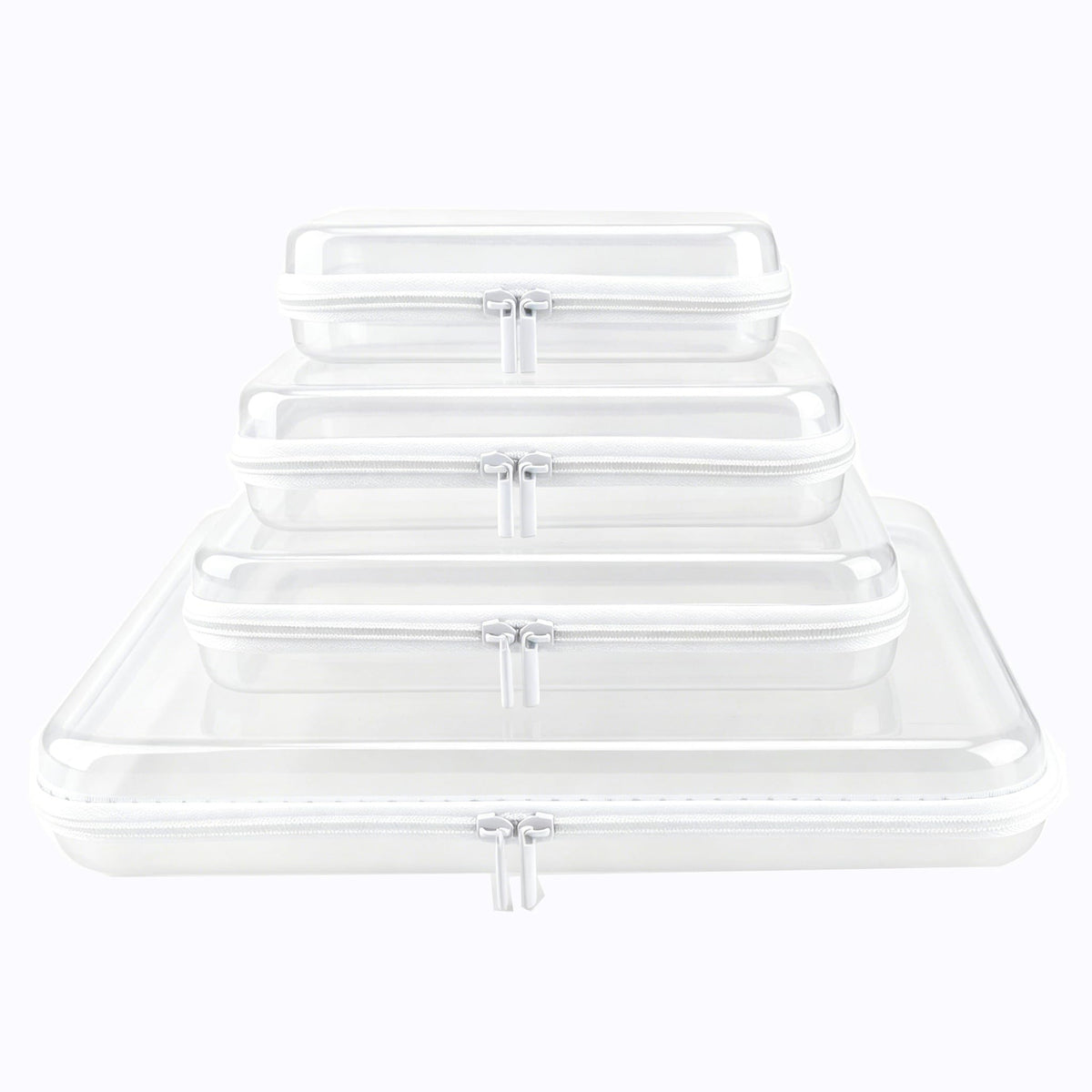 YOPCDJ Clear Hard Shell Zipper Case front view