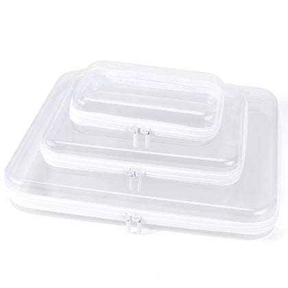 YOPCDJ Clear Hard Shell Zipper Case front view showing transparent design